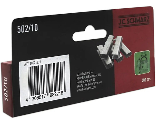 Sponky J.C. Schwarz typ 502/10, 500 kusů