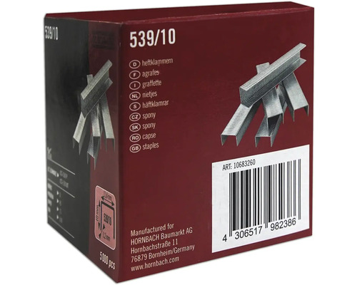 Balení sešívacích sponek 539/10