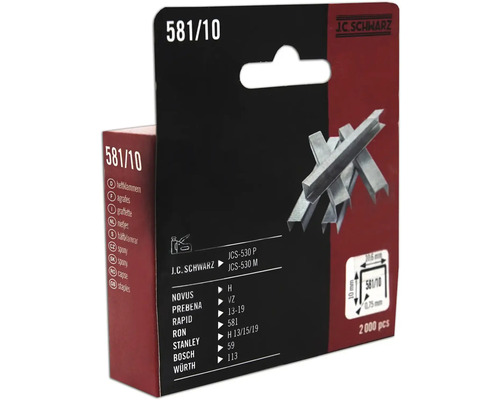 Sponky J.C. Schwarz typ 581/10, balení 2000 kusů