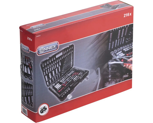 Balení sady nářadí Connex s 216 díly