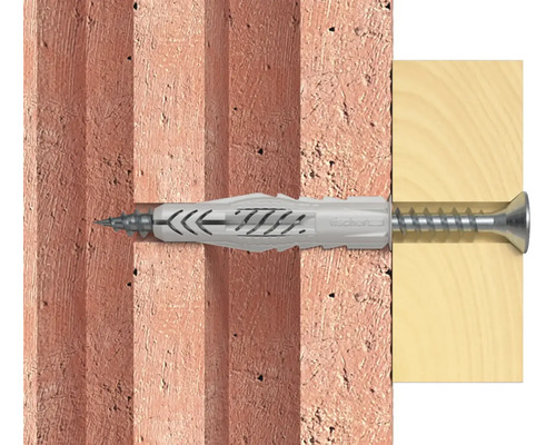 Hmoždinka Fischer se šroubem do zdiva a dřeva