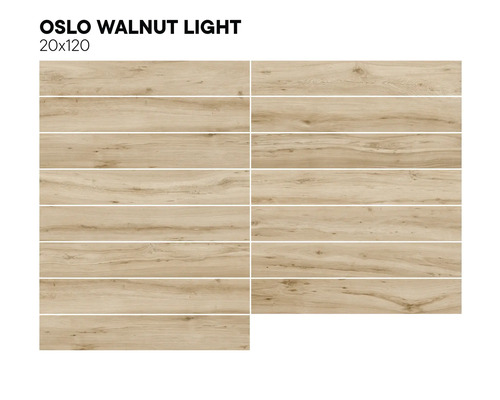 Světle hnědé dlaždice se vzhledem dřeva ve formátu 20x120