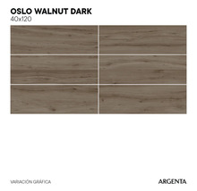 Tmavé obklady Oslo ořech, 40 krát 120 centimetrů, se vzhledem dřeva