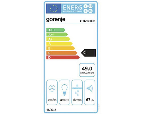 Energetický štítek Gorenje OT692XGB
