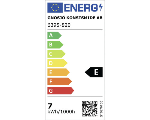 Energetický štítek lampy