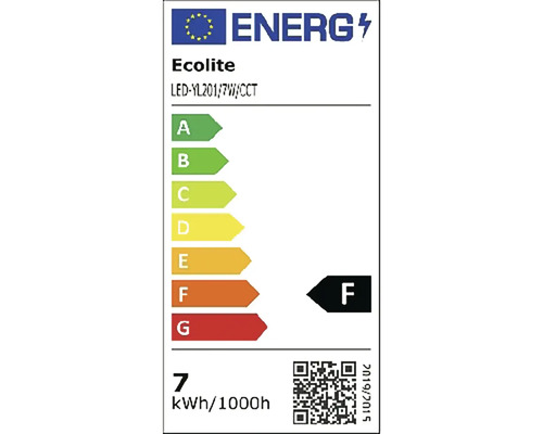 Energetický štítek Ecolite LED-YL201/7W/CCT