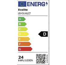 Energetický štítek Ecolite LED-NZA-24W/CCT, třída energetické účinnosti D