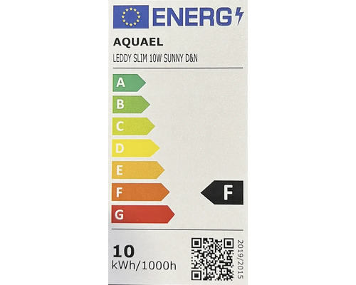 AQUAEL LEDDY SLIM 10W SUNNY D&N energetický štítek F