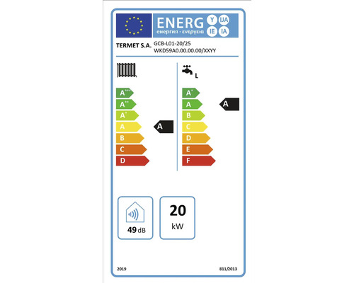 Energetický štítek pro topné zařízení