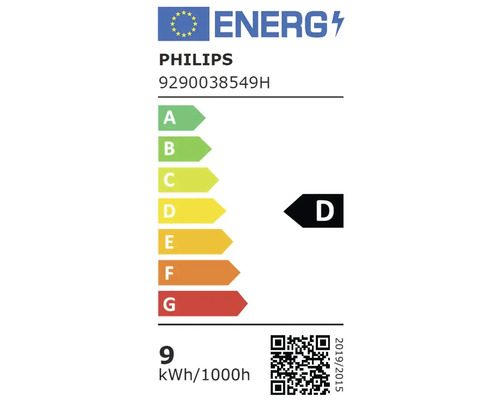 Energetický štítek Philips s třídou energetické účinnosti D