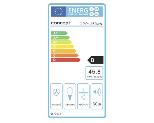 Energetický štítek Concept OPP1250wh