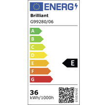 Energetický štítek značky Brilliant s třídou energetické účinnosti E