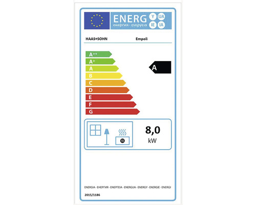 Energetický štítek pro Haas und Sohn Empoli s třídou energetické účinnosti A a 8,0 kilowatt