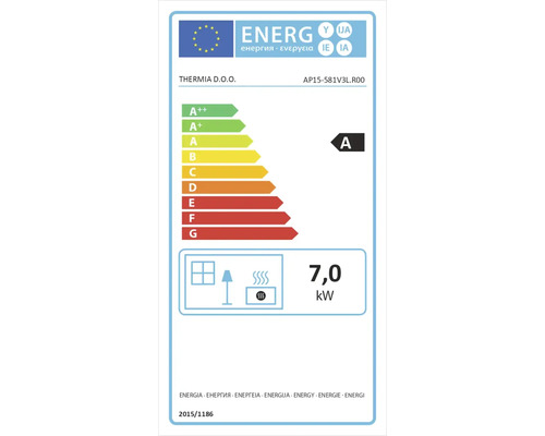 Energetický štítek s třídou energetické účinnosti A a výkonem 7,0 kilowatt