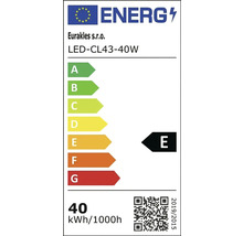 Energetický štítek LED-CL43-40W s třídou energetické účinnosti E