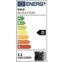 Evropský energetický štítek pro produkty Eglo, třída energetické účinnosti D, spotřeba energie 11 kilowatthodin na 1000 hodin.