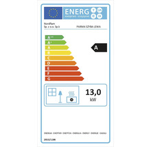 Energetický štítek EU pro Nordflam Parma Szyba Lewa, energetická třída A, tepelný výkon 13,0 kilowattů.