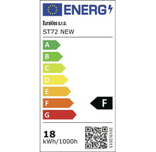 Energetický štítek EU pro Eurakles s.r.o. ST72 NEW. Třída energetické účinnosti F. Spotřeba 18 kilowatthodin na 1000 hodin.