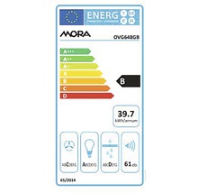 Energetický štítek MORA OVG648GB s třídou energetické účinnosti B