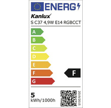 Energetický štítek pro Kanlux S C37 4,9W E14 RGBCCT
