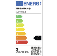 Energetický štítek třídy energetické účinnosti F od společnosti Megaman