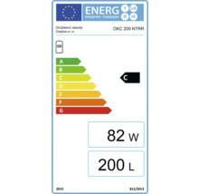 Energetický štítek pro ohřívač vody OKC 200 NTRR, 200 litrů, energetická třída C