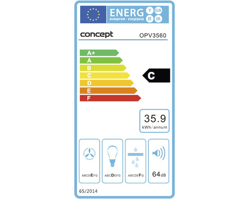 Energetický štítek pro produkt Concept s třídou energetické účinnosti C.