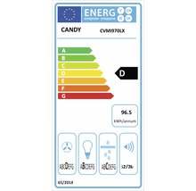Energetický štítek Candy CVM1970LX s třídou energetické účinnosti D