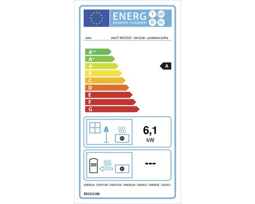 Energetický štítek Jotul F 602 ECO kamna třída energetické účinnosti A