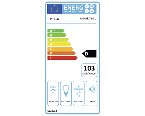 Energetický štítek pro PHILCO ANKARA 60 L