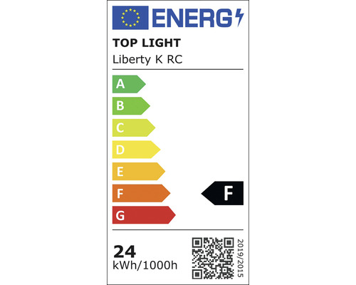 Energetický štítek Top Light Liberty K RC s třídou energetické účinnosti F