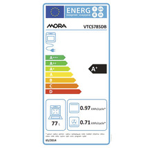 Energetický štítek pro troubu Mora VTCS785DB, třída energetické účinnosti A+
