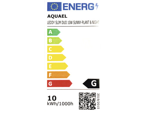 Energetický štítek pro Aquael Leddy Slim Duo 10W Sunny Plant a Night