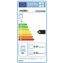 Mora VTS555DXB štítek energetické účinnosti