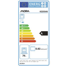 Štítek energetické účinnosti MORA K2255AS