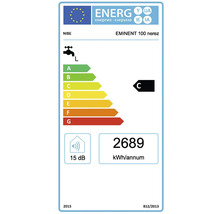 Energetický štítek pro NIBE EMINENT 100 nerez s třídou energetické účinnosti C a roční spotřebou energie 2689 kWh