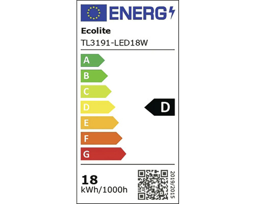 Energetický štítek D pro Ecolite TL3191-LED18W