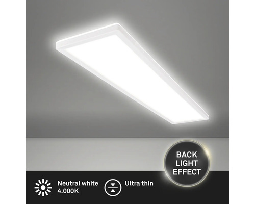 Obdélníkové stropní svítidlo s neutrálním bílým světlem a podsvícením