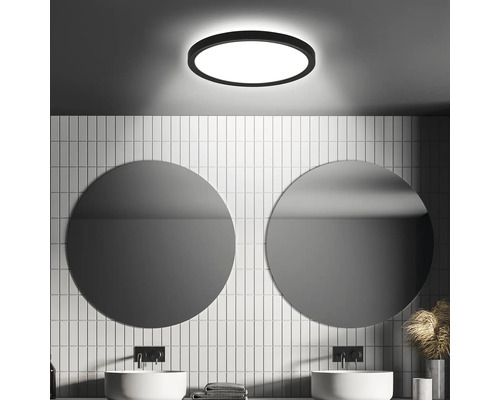 LED panel Briloner SLIM IP44 15 W 1900 lm 4000 K černý podsvícený