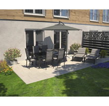 Zahradní lehátko textilní s hliníkovou konstrukcí GARDEN PLACE Eve 190 x 70 x 35 cm