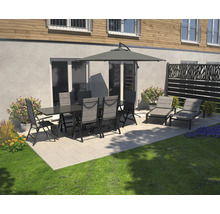 Zahradní lehátko textilní s hliníkovou konstrukcí GARDEN PLACE Eve 190 x 70 x 35 cm