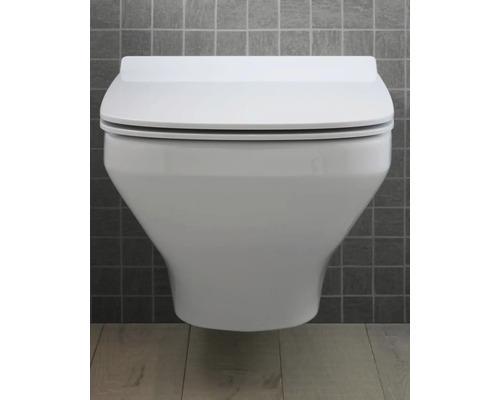 Závěsná toaleta z keramiky s víkem