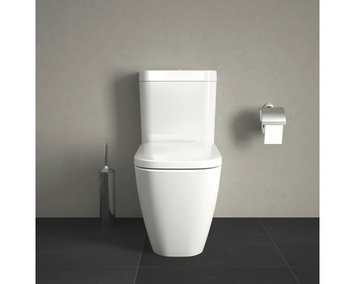 Stojící WC s WC štětkou a držákem toaletního papíru