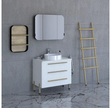 Koupelnová skříňka pod umyvadlo Devo Sonet bílá/dub 84 x 75 x 49 cm SF-SU3S84-F104D01L09