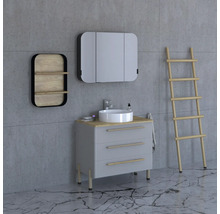 Koupelnová skříňka pod umyvadlo Devo Sonet kašmír/dub 84 x 75 x 49 cm SF-SU3S84-F112D01L09