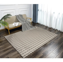 Obývací pokoj s pohovkou a obdélníkovým kobercem