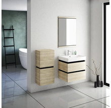 Koupelnová závěsná skříňka Devo Viva 2.0 levá dub halifax bílý 40 x 84 x 26 cm VV2-S2DL40x26-P29