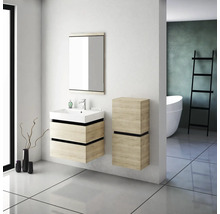 Koupelnová závěsná skříňka Devo Viva 2.0 pravá dub halifax bílý 40 x 84 x 26 cm VV2-S2DP40x26-P29