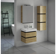 Koupelnová skříňka vysoká Devo Viva 2.0 pravá ořechovec přírodní 40 x 127 x 26 cm VV2-S3D2SP40x26-P71
