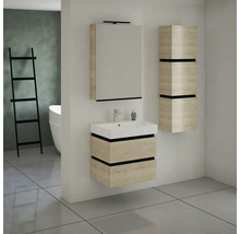 Koupelnová závěsná skříňka Devo Viva 2.0 pravá dub halifax bílý 40 x 12,7 x 26 cm VV2-S3DP40x26-P29